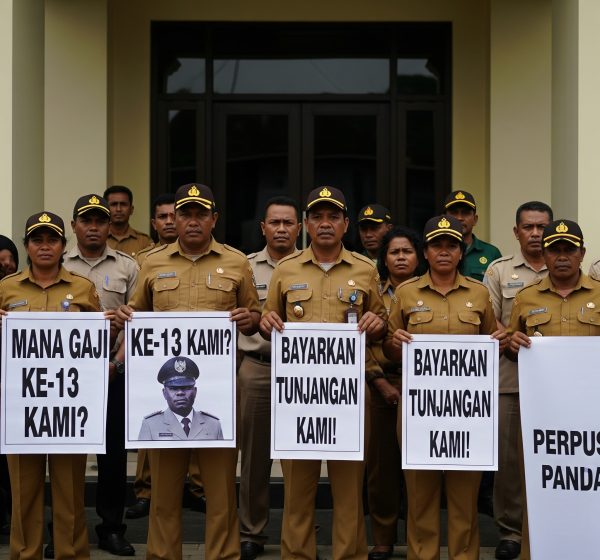 Ilustrasi Aksi Demo ASN Kab. Pegaf | Dok. Pegaf.com