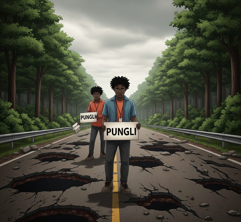 Ilustrasi Jalan Rusak, Pungli Bertebaran: Potret Suram Pagi Hari di Prafi | Dok. Pegaf.com