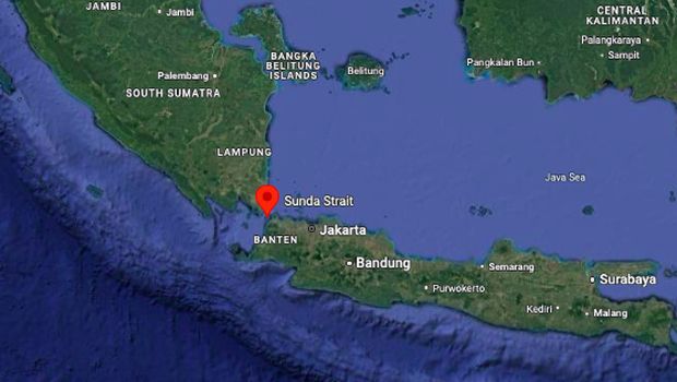 Titik lokasi pusat megathrust. | Dok. Google Maps