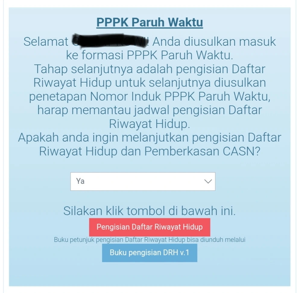 Tangkap Layar Peserta PPPK yang dinyatakan dinyatakan masuk ke formasi PPPK Paruh Waktu di lingkungan Pemerintahan Kabupaten Pegunungan Arfak. | Dok. Pegaf.com