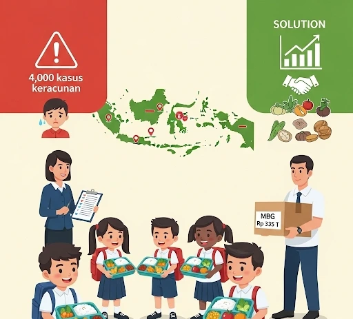 Ilustrasi: Reformasi Program Makan Bergizi Gratis: Tantangan dan Peluang. | Dok. Pegaf.com / Gavier