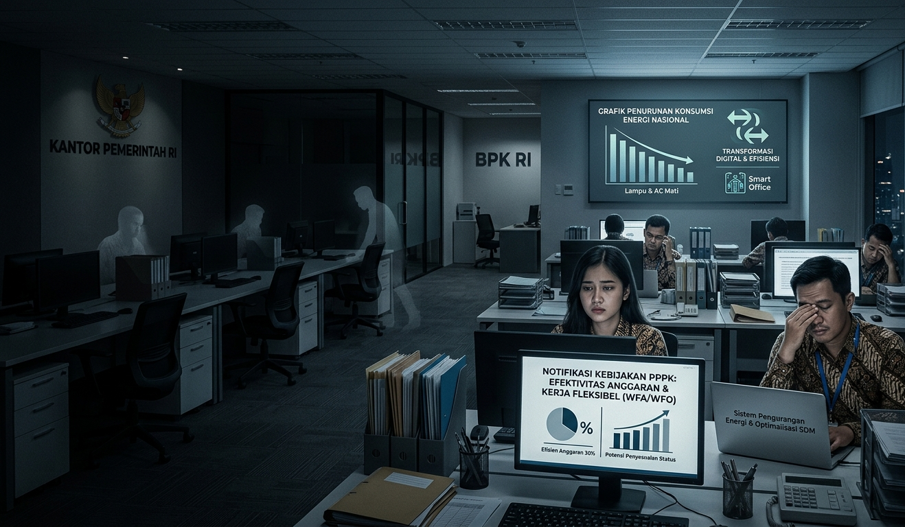 Ilustrasi Efisiensi Energi dan Ancaman Nasib PPPK Nasional | Dok. Pegaf.com / Gavier