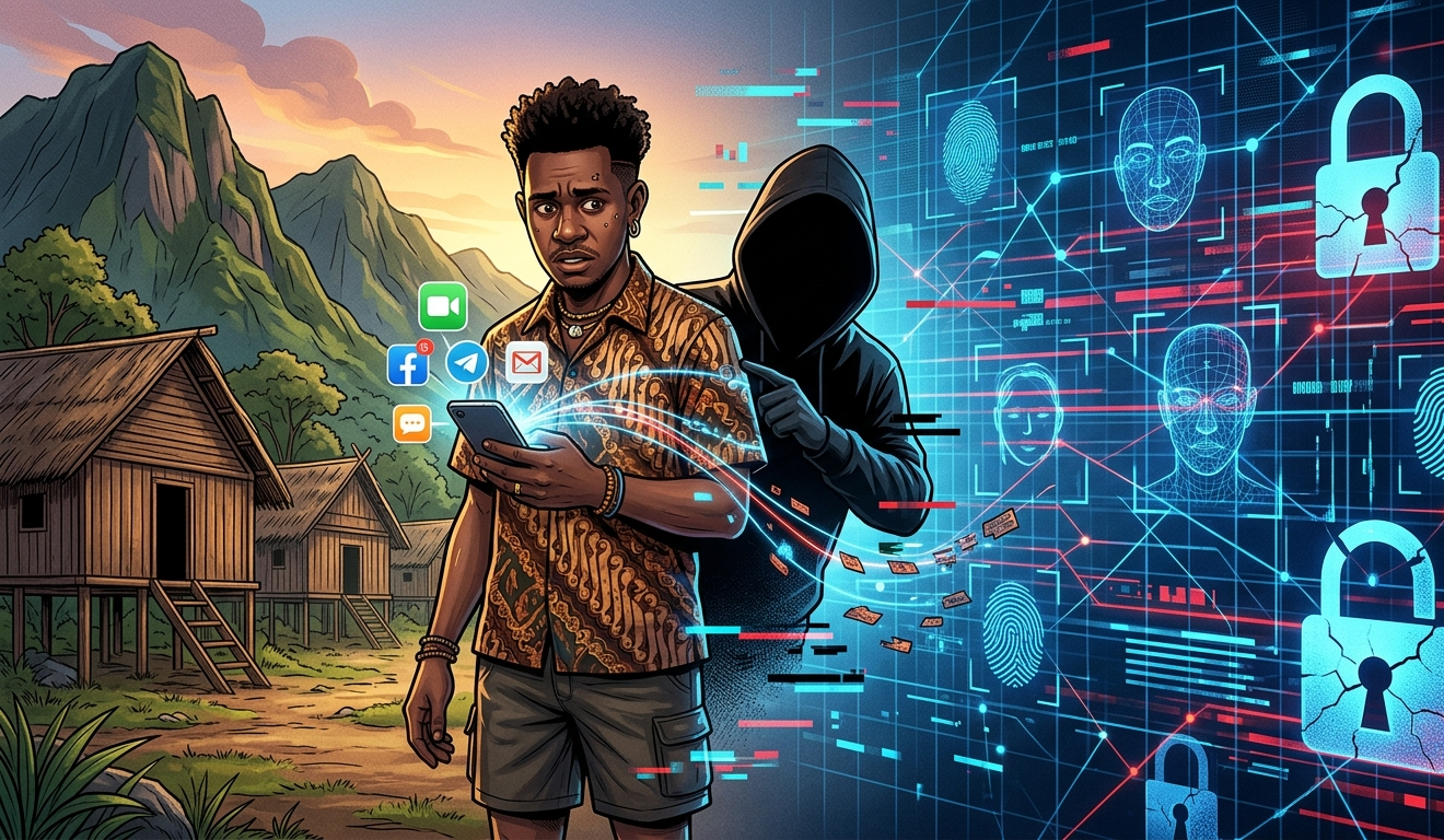 Ilustrasi Keamanan Identitas Digital Papua Makin Rentan Serius | Dok. Pegaf.com / Gavier